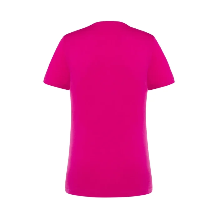 T-shirt damski JHK TSRLCMFP V-neck fuksjowy - obrazek 2