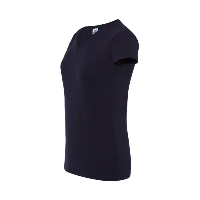 T-shirt damski JHK TSRLCMFP V-neck granatowy - obrazek 3