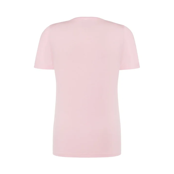 T-shirt damski JHK TSRLCMFP V-neck różowy - obrazek 3