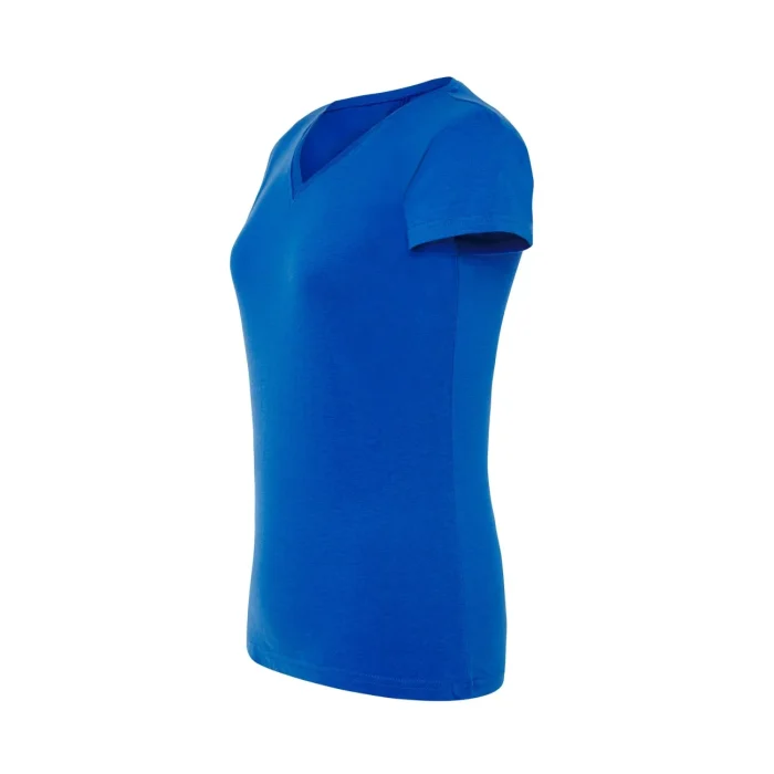 T-shirt damski JHK TSRLCMFP V-neck chabrowy - obrazek 3