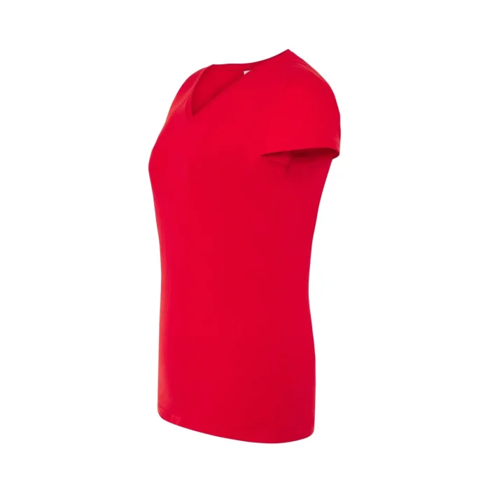 T-shirt damski JHK TSRLCMFP V-neck czerwona - obrazek 3