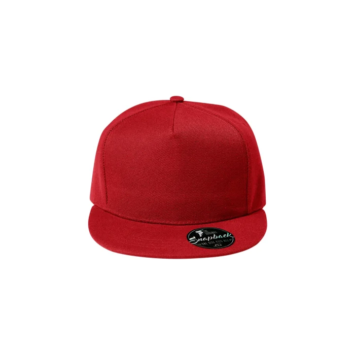 Czapka z daszkiem unisex Malfini Rap 5P 301 czerwona - obrazek 3