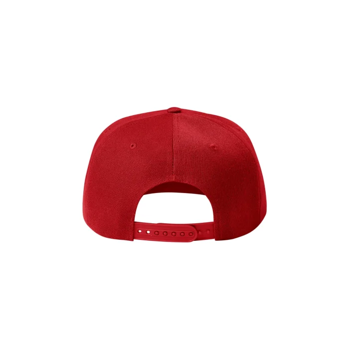 Czapka z daszkiem unisex Malfini Rap 5P 301 czerwona - obrazek 2
