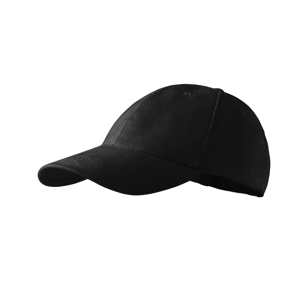 czapka-z-daszkiem-6-paneli-malfini-303-kids-bawelna-01-czarna-3 Czapka dziecięca z daszkiem Malfini 6P Kids 303 czarna - obrazek 1