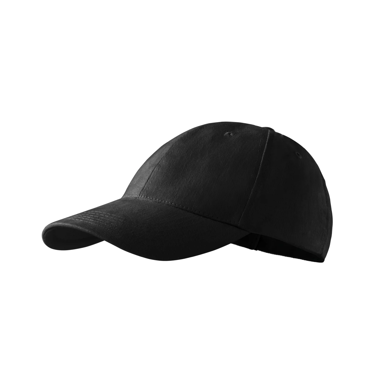 czapka-z-daszkiem-6-paneli-malfini-305-bawelna-01-czarna-3 Czapka z daszkiem unisex Malfini 6P 305 czarna - obrazek 1