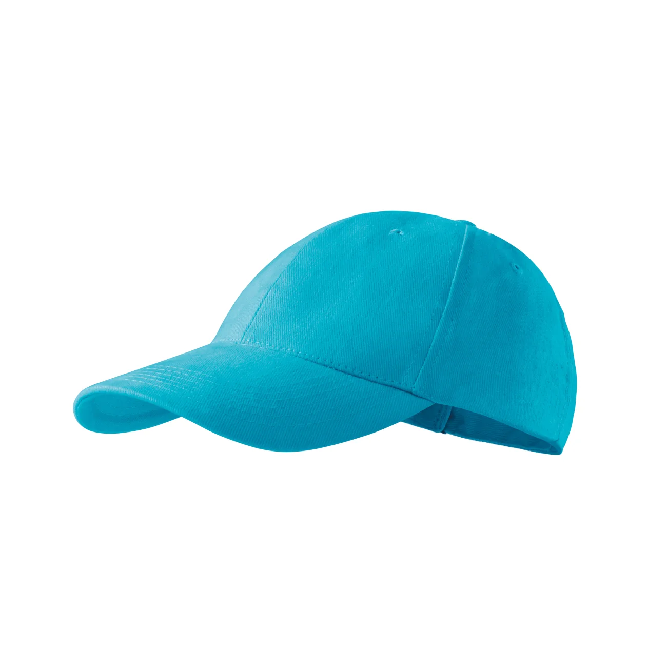 czapka-z-daszkiem-6-paneli-malfini-305-bawelna-44-turkus-4 Czapka z daszkiem unisex Malfini 6P 305 turkusowa - obrazek 1