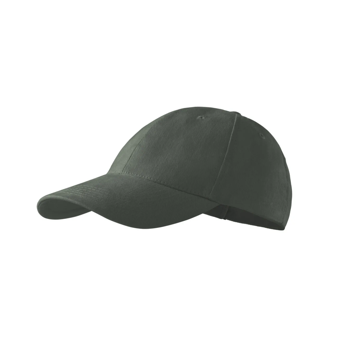 czapka-z-daszkiem-6-paneli-malfini-305-bawelna-67-ciemny-khaki-2 Czapka z daszkiem unisex Malfini 6P 305 ciemna khaki - obrazek 1