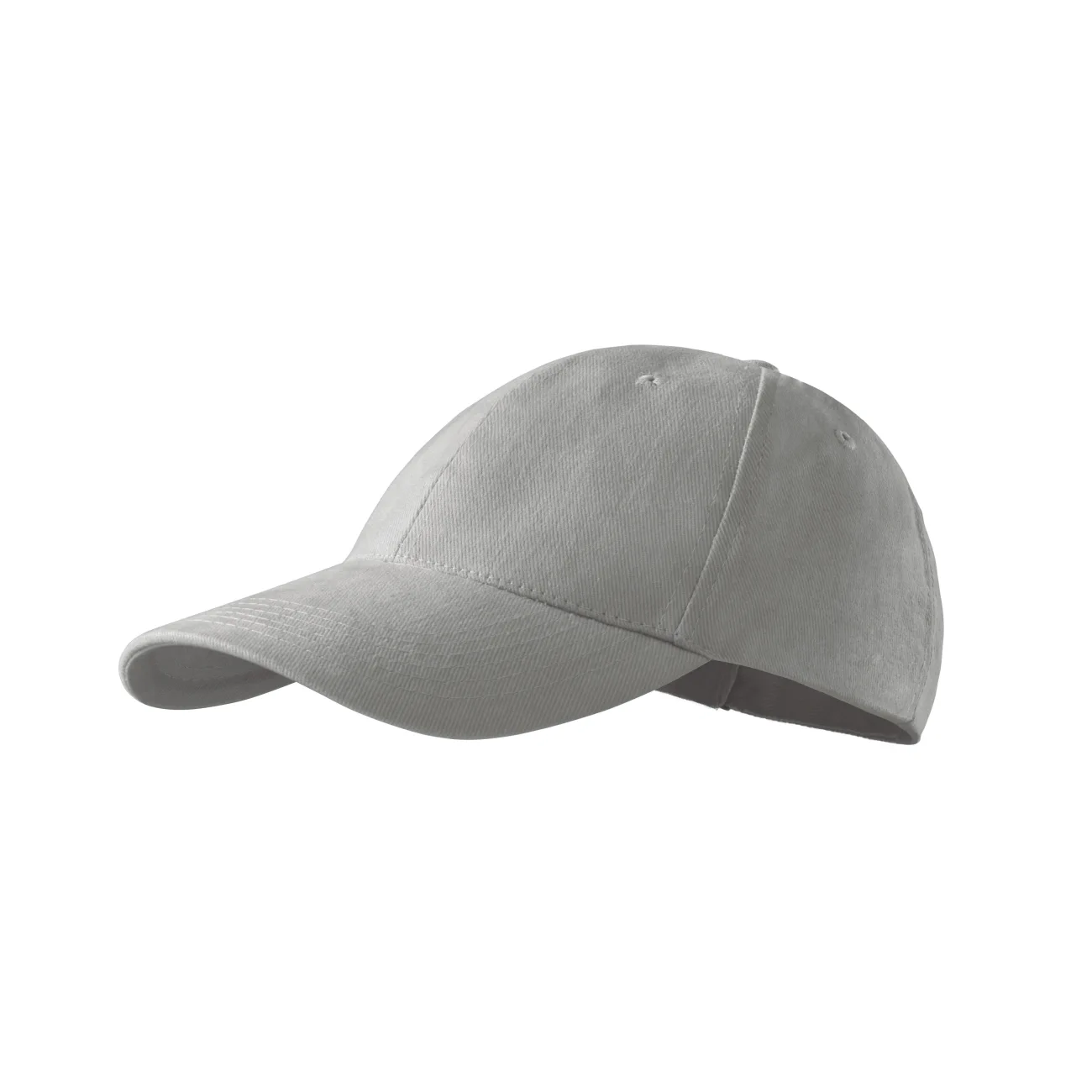 czapka-z-daszkiem-6-paneli-malfini-305-bawelna-l5-jasny-siwoszary-3 Czapka z daszkiem unisex Malfini 6P 305 szara - obrazek 1