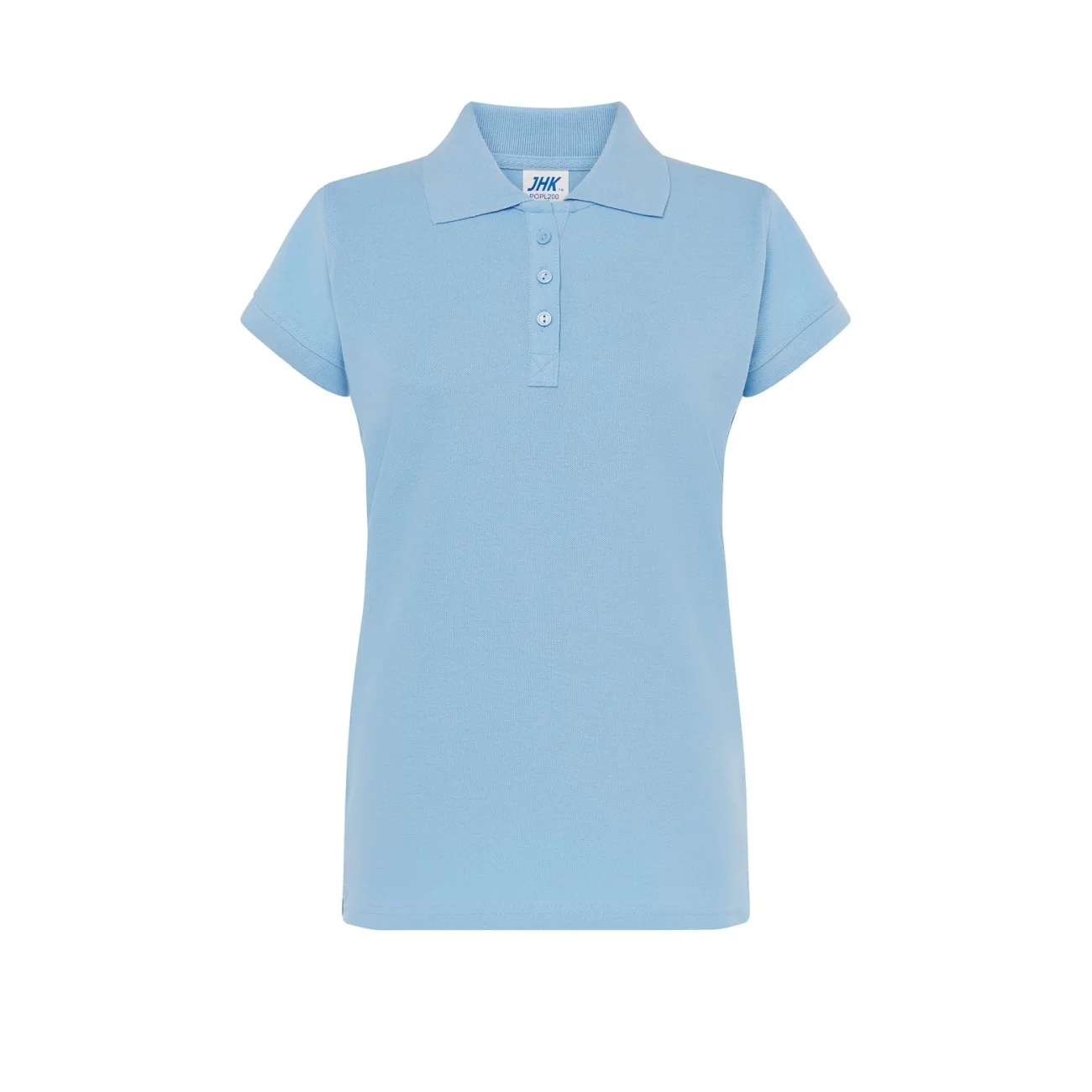 koszulka-polo-damska-jhk-popl-200-blekitna-1 Koszulka polo damska JHK POPL 200 sky blue - obrazek 1