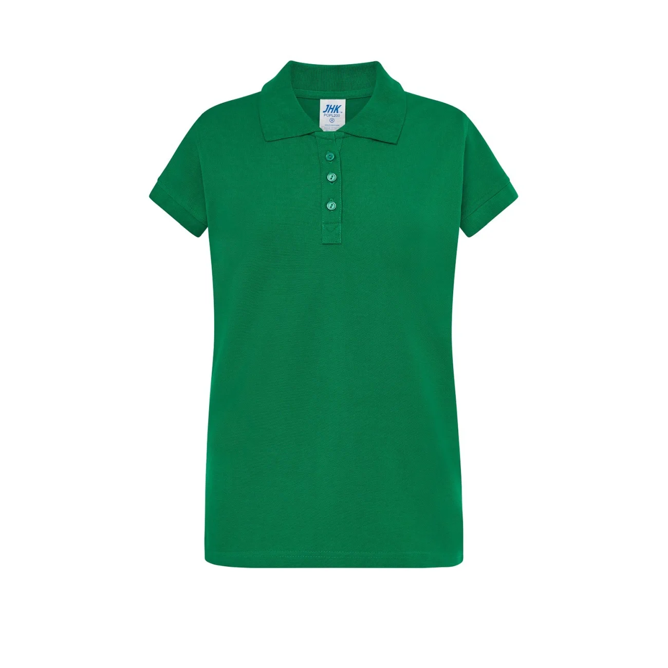 koszulka-polo-damska-jhk-popl-200-kelly-green-1 Koszulka polo damska JHK POPL 200 zielona - obrazek 1