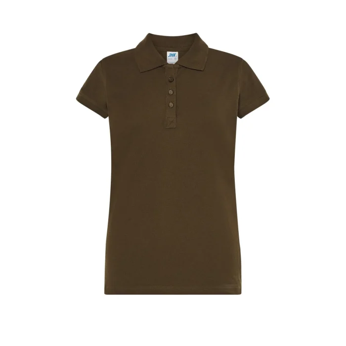 Koszulka polo damska JHK POPL 200 khaki - obrazek 3