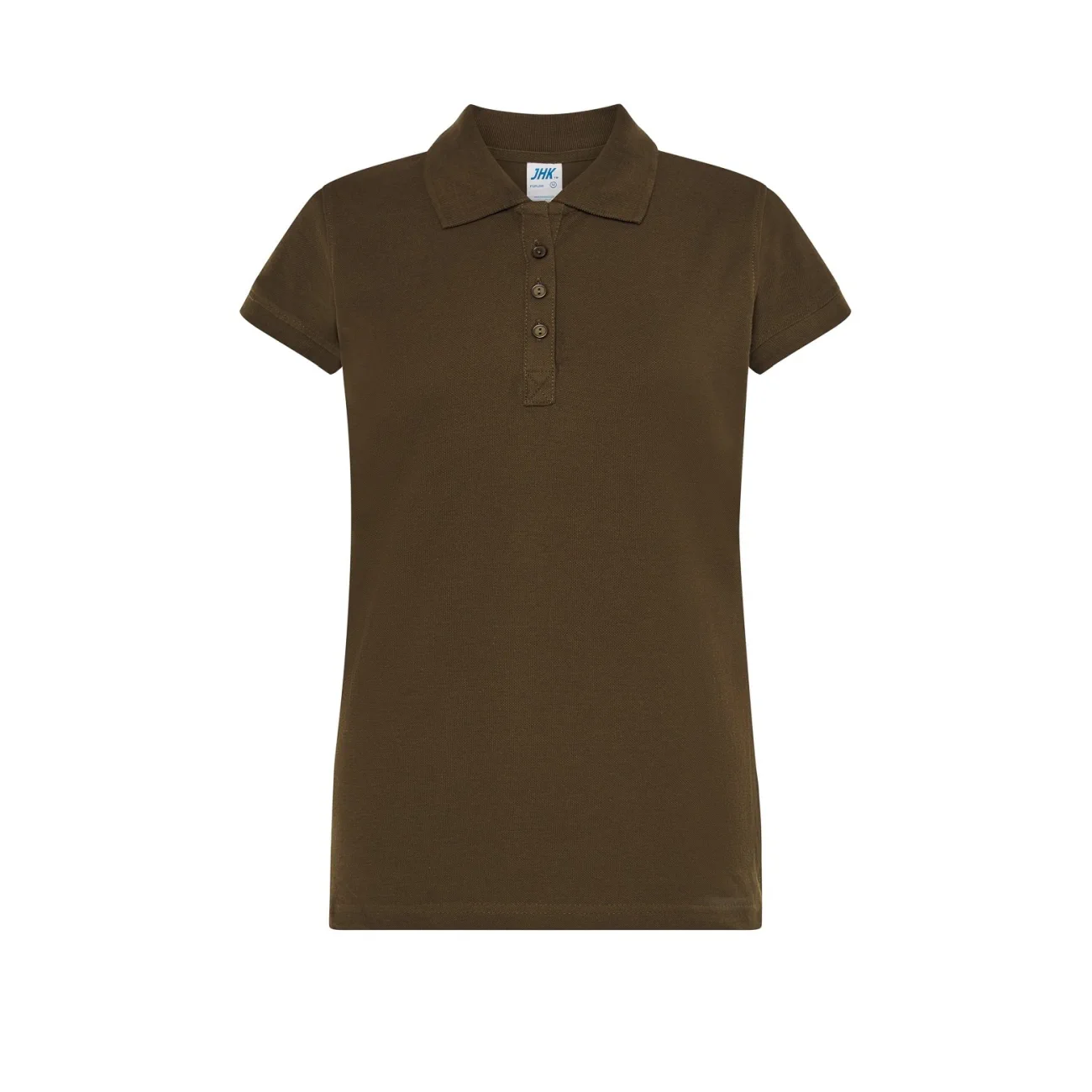 koszulka-polo-damska-jhk-popl-200-khaki-1 Koszulka polo damska JHK POPL 200 khaki - obrazek 1