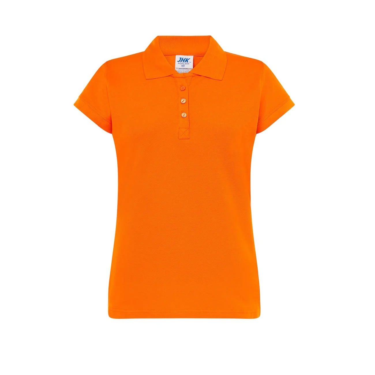 koszulka-polo-damska-jhk-popl-200-pomaranczowa-1 Koszulka polo damska JHK POPL 200 pomarańczowa - obrazek 1