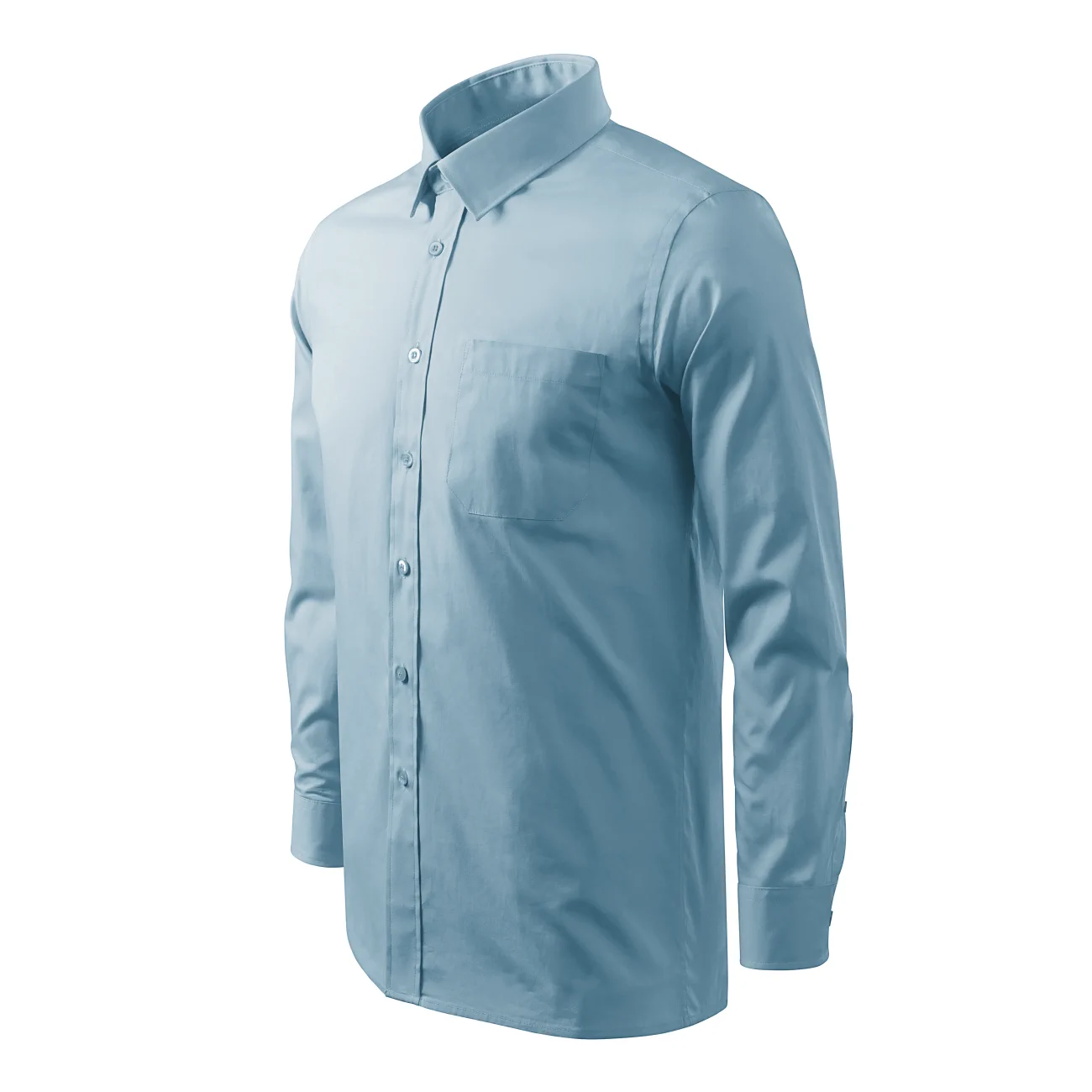 koszula-meska-style-ls-209-blekitna-3 Koszula Kelnerska Męska MALFINI STYLE LS długi rękaw błękitna - obrazek 1
