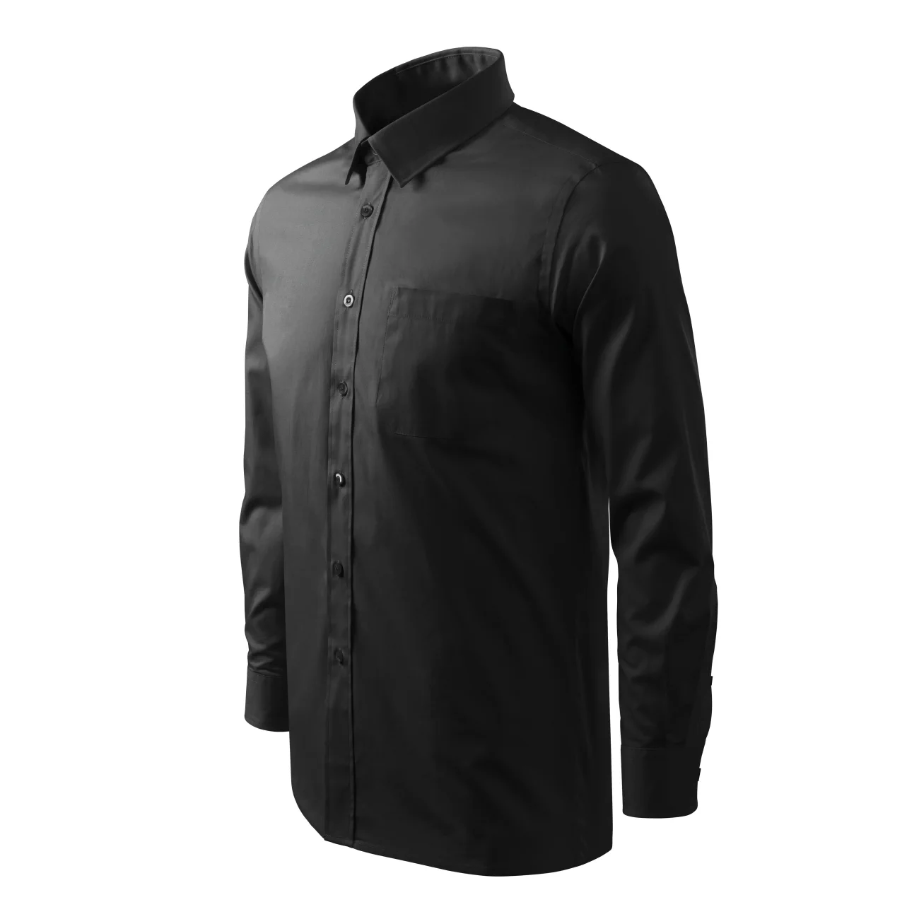 koszula-meska-style-ls-209-czarna-3 Koszula Kelnerska Męska MALFINI STYLE LS długi rękaw czarna - obrazek 1
