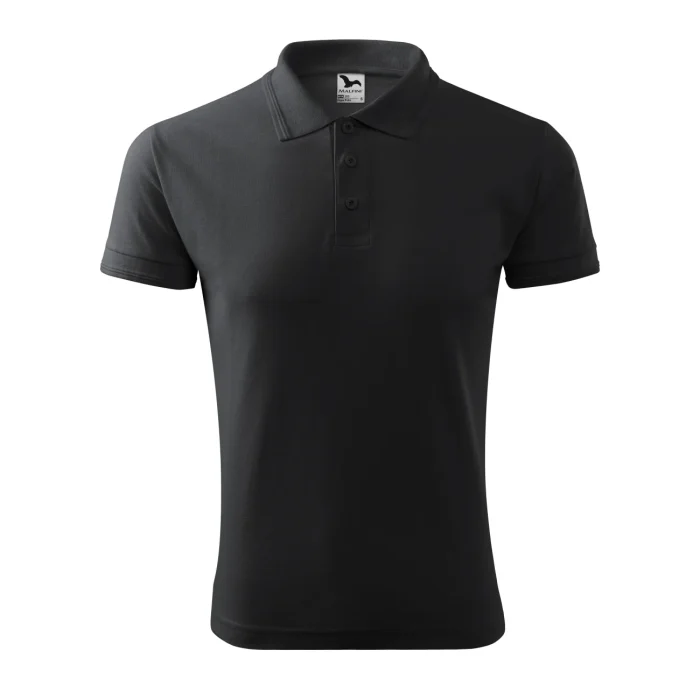 Koszulka polo męska PIQUE POLO 203 Ebony Gray - obrazek 2