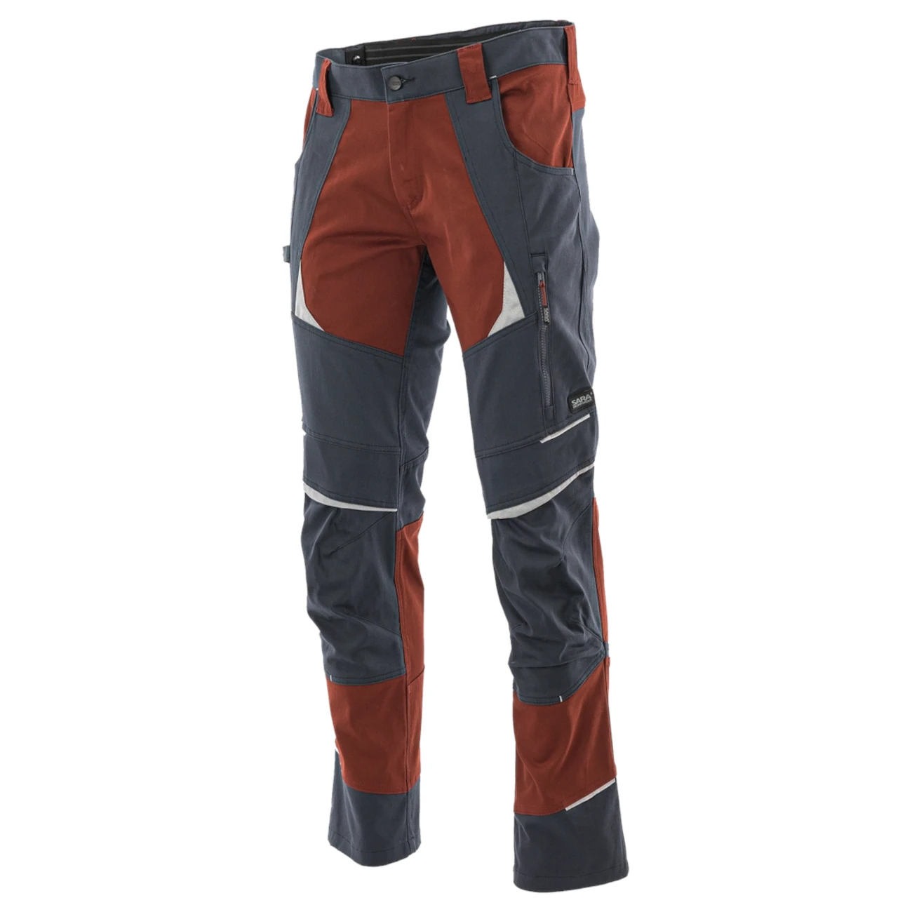 spodnie-robocze-do-pasa-cottonflex-sara-ceglasty-1 Spodnie do pasa COTTONFLEX (Grafit/Ceglasty) - obrazek 1
