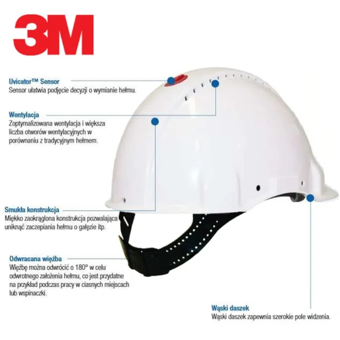 Kask ochronny Solaris G3000 3M żółty - obrazek 2