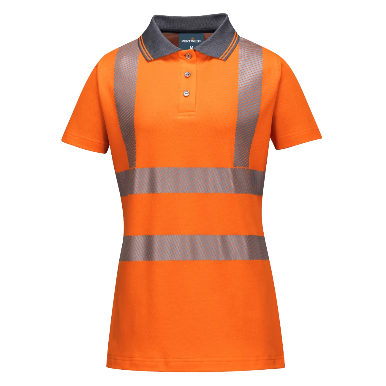 damska-koszulka-ostrzegawcza-polo-lw72-portwest-pomaranczowa-przod Damska koszulka ostrzegawcza polo LW72 pomarańczowa - obrazek 1