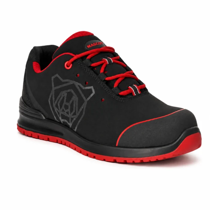 Półbuty robocze MASCOT Footwear Classic S1P ESD czarno-czerwone - obrazek 2
