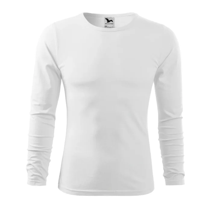 Koszulka męska z długim rękawem Malfini Fit-T LS 119 biała - obrazek 2