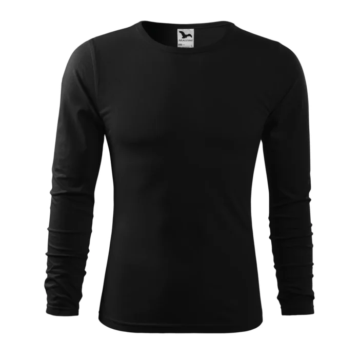 Koszulka męska z długim rękawem Malfini Fit-T LS 119 czarna - obrazek 2