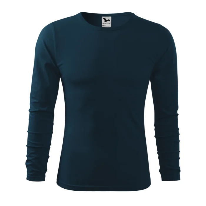 Koszulka męska z długim rękawem Malfini Fit-T LS 119 granatowa - obrazek 2