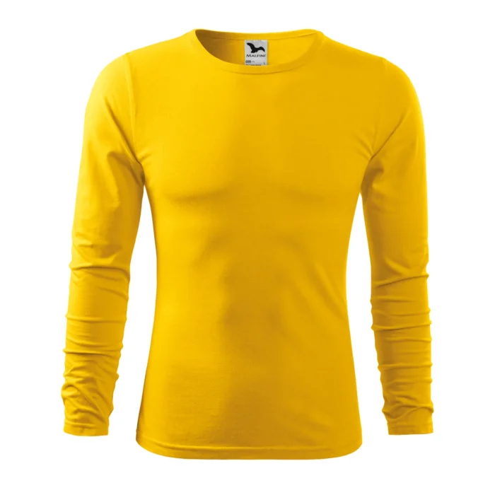 Koszulka męska z długim rękawem Malfini Fit-T LS 119 żółta - obrazek 2