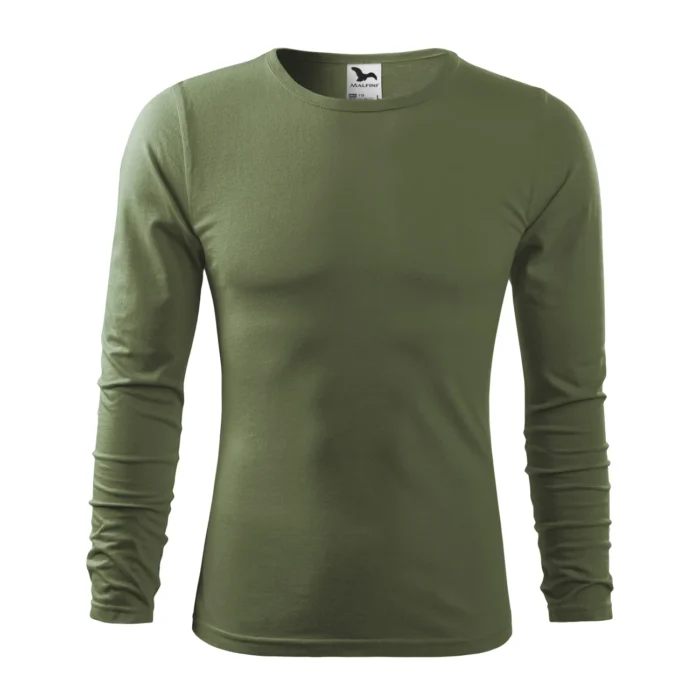 Koszulka męska z długim rękawem Malfini Fit-T LS 119 khaki - obrazek 2