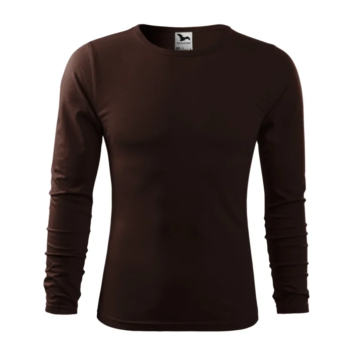 Koszulka męska z długim rękawem Malfini Fit-T LS 119 kawowa - obrazek 2