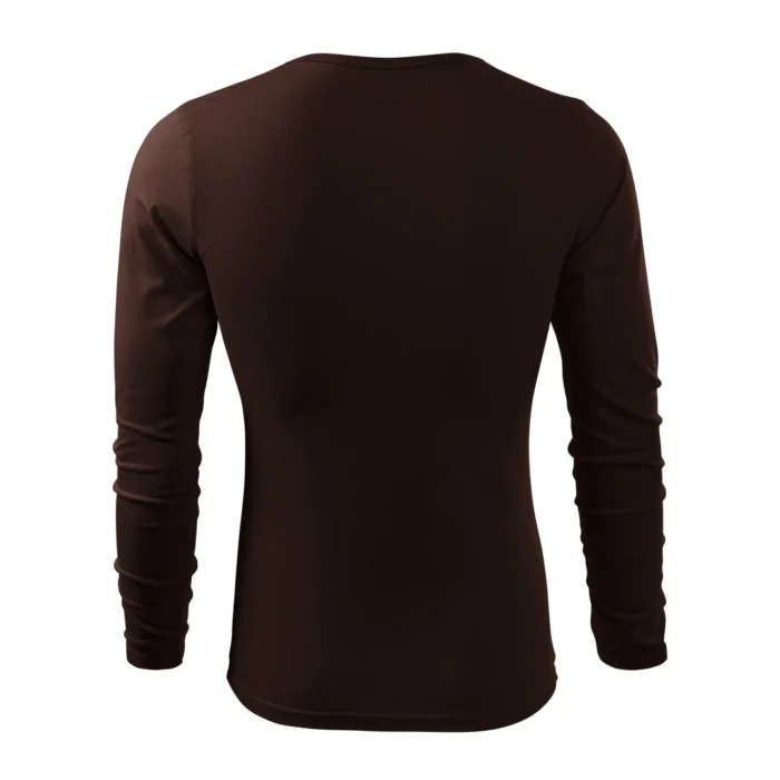 Koszulka męska z długim rękawem Malfini Fit-T LS 119 kawowa - obrazek 3