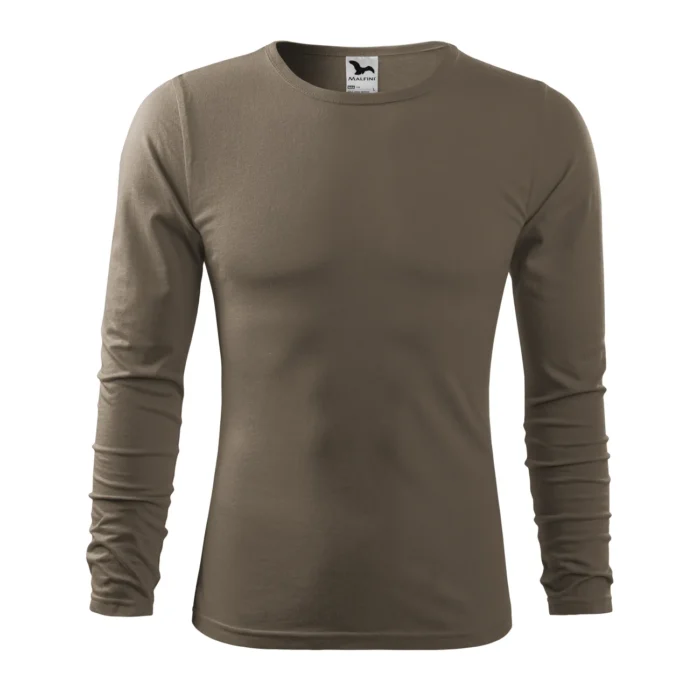 Koszulka męska z długim rękawem Malfini Fit-T LS 119 army - obrazek 2