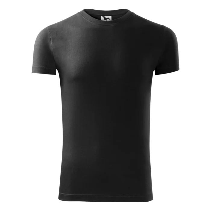 Koszulka męska slim-fit Malfini Viper 143 czarna - obrazek 2