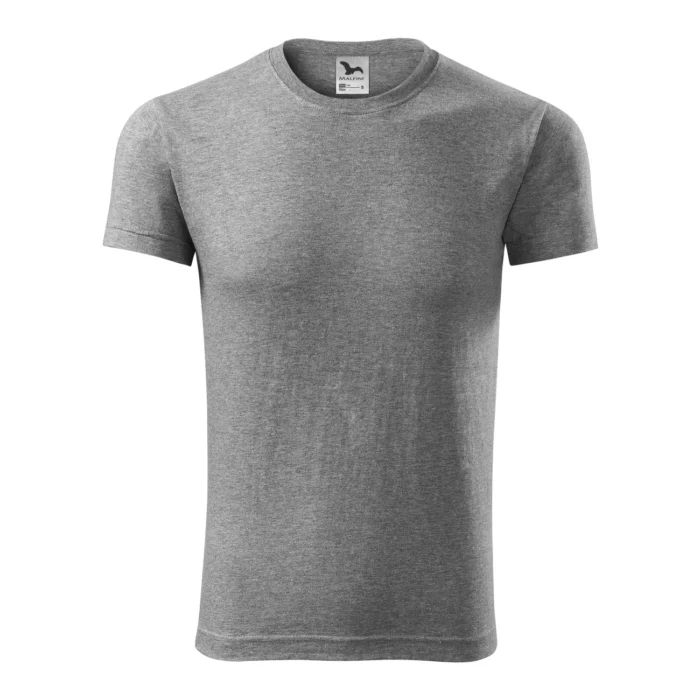 Koszulka męska slim-fit Malfini Viper 143 ciemnoszary melanż - obrazek 2