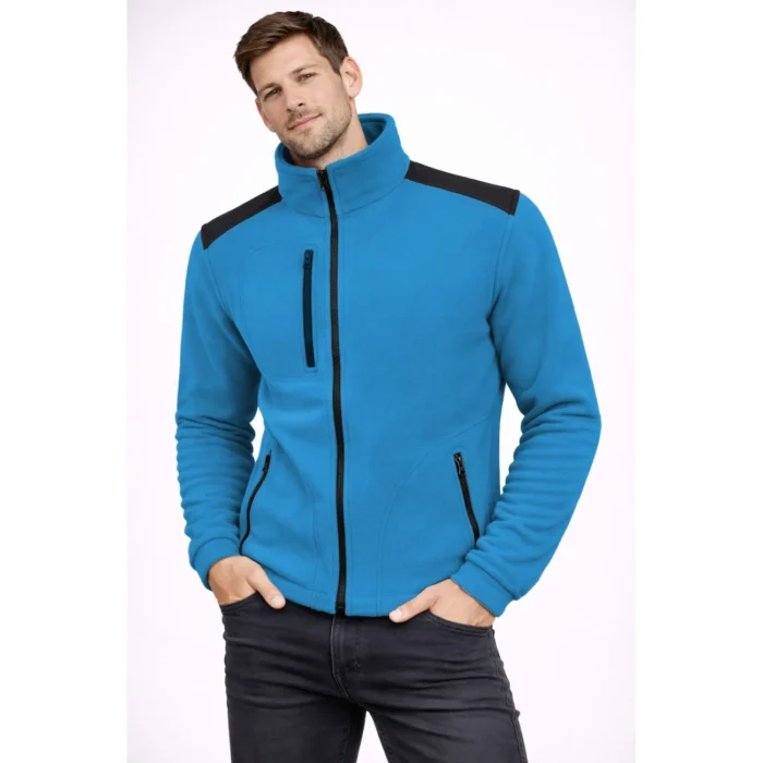 Polar męski JHK FLRA340 Premium lazurowo-czarny - obrazek 2