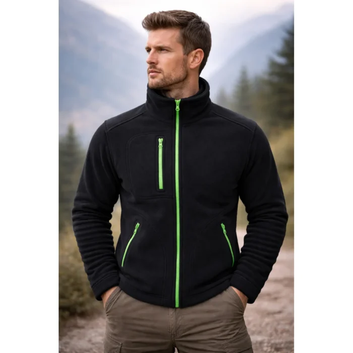 Polar męski JHK FLRA340 Premium czarno-limonkowy - obrazek 5