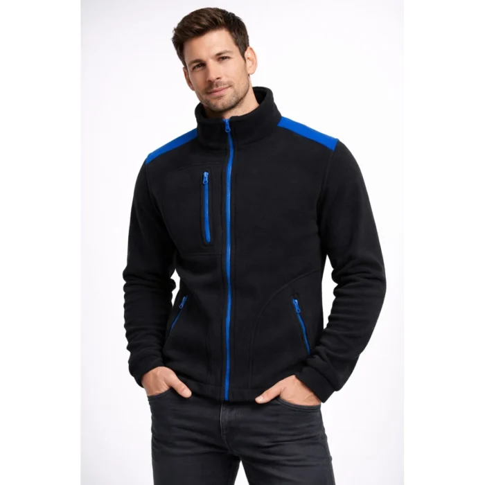 Polar męski JHK FLRA340 Premium czarno-chabrowy - obrazek 2