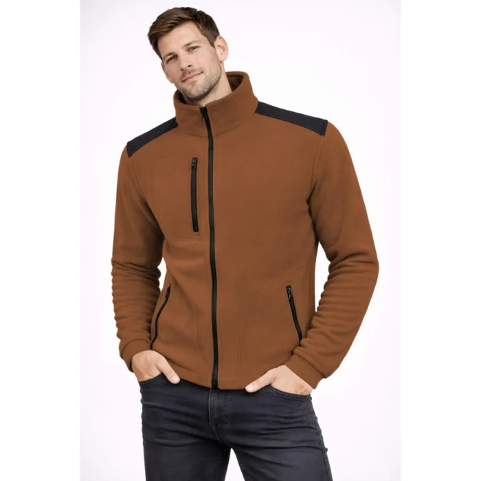 Polar męski JHK FLRA340 Premium brązowo-czarny - obrazek 2