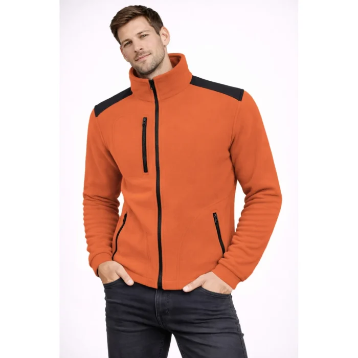 Polar męski JHK FLRA340 Premium pomarańczowo-czarny - obrazek 2