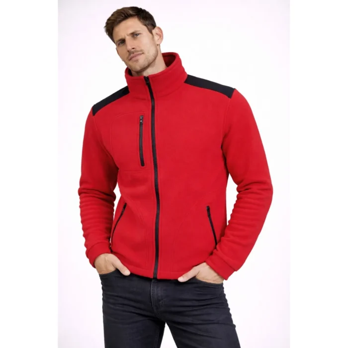 Polar męski JHK FLRA340 Premium czerwono-czarny - obrazek 2