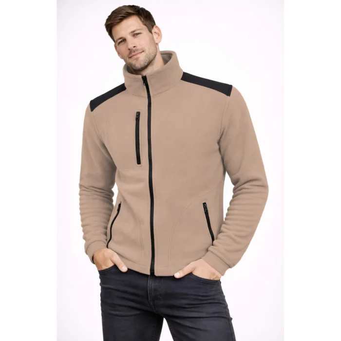 Polar męski JHK FLRA340 Premium piaskowo-czarny - obrazek 2
