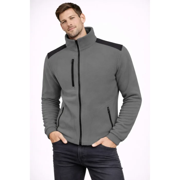 Polar męski JHK FLRA340 Premium cynkowo-czarny - obrazek 2