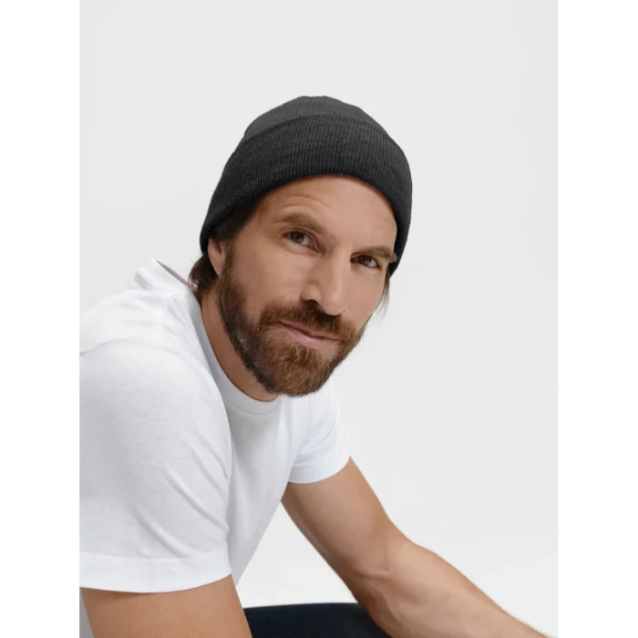 Czapka zimowa unisex Malfini Beanie 315 ebony grey - obrazek 2