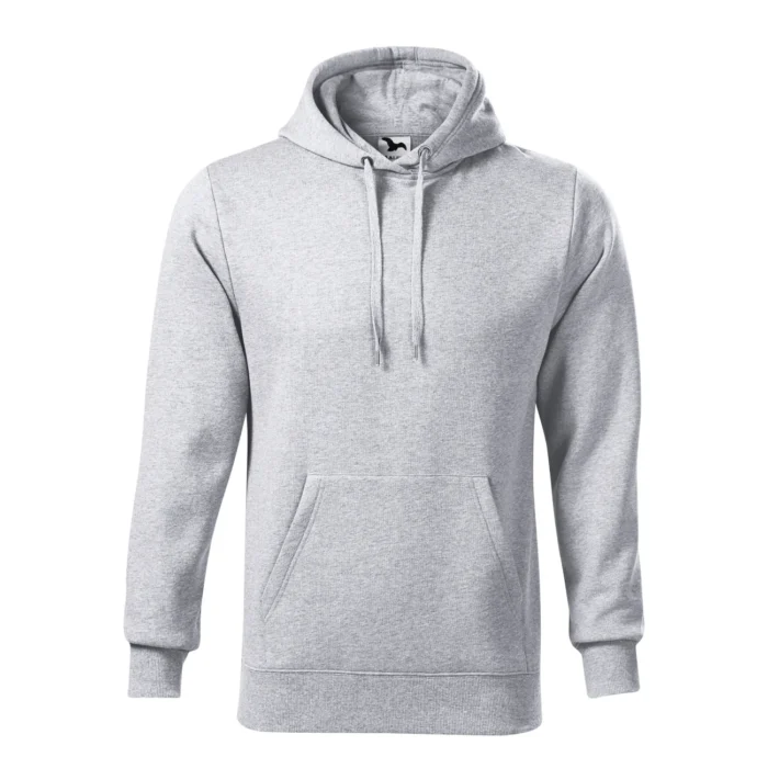 Bluza męska z kapturem Malfini Cape 413 jasnoszary melanż - obrazek 2