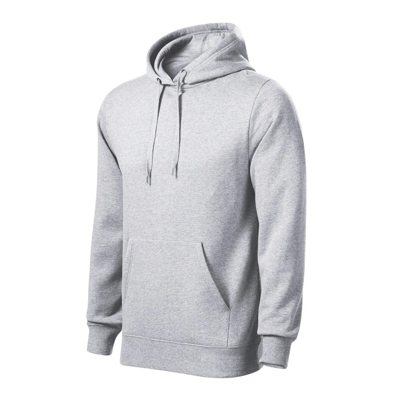 413_03_C Bluza męska z kapturem Malfini Cape 413 jasnoszary melanż - obrazek 1