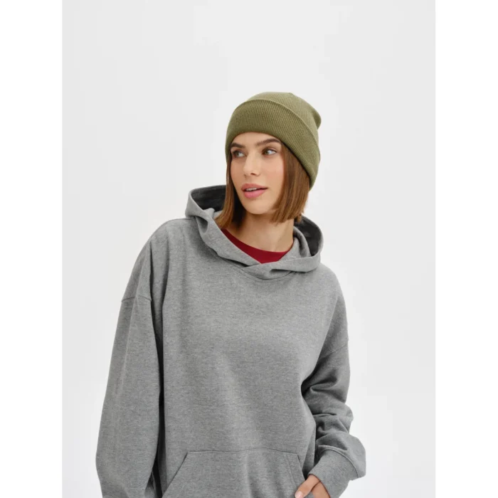 Czapka zimowa unisex Malfini Beanie 315 khaki - obrazek 3