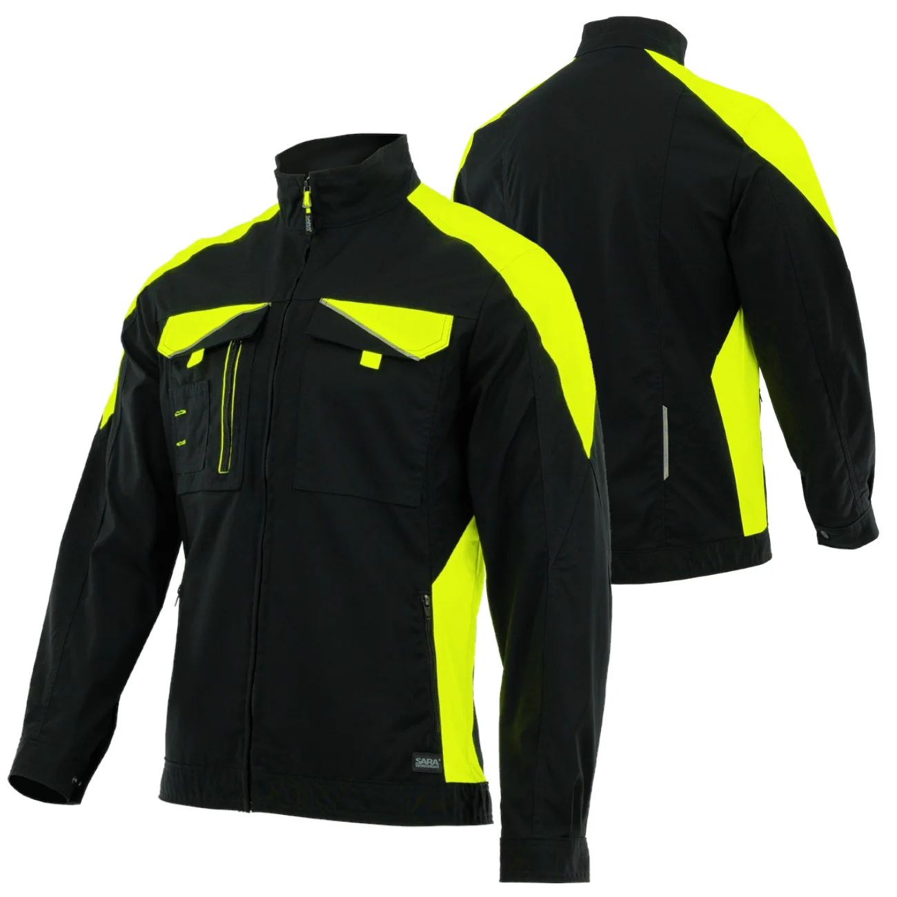 bluza-neoflex-mini-fluo Bluza robocza Sara Workwear NEOFLEX czarno-żółta - obrazek 1
