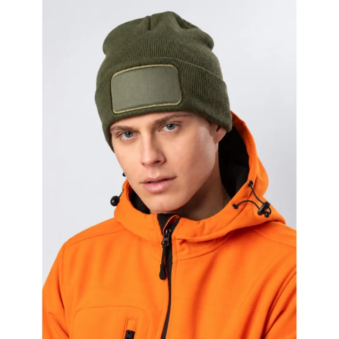 Czapka zimowa URBAN z naszywką do personalizacji military - obrazek 2