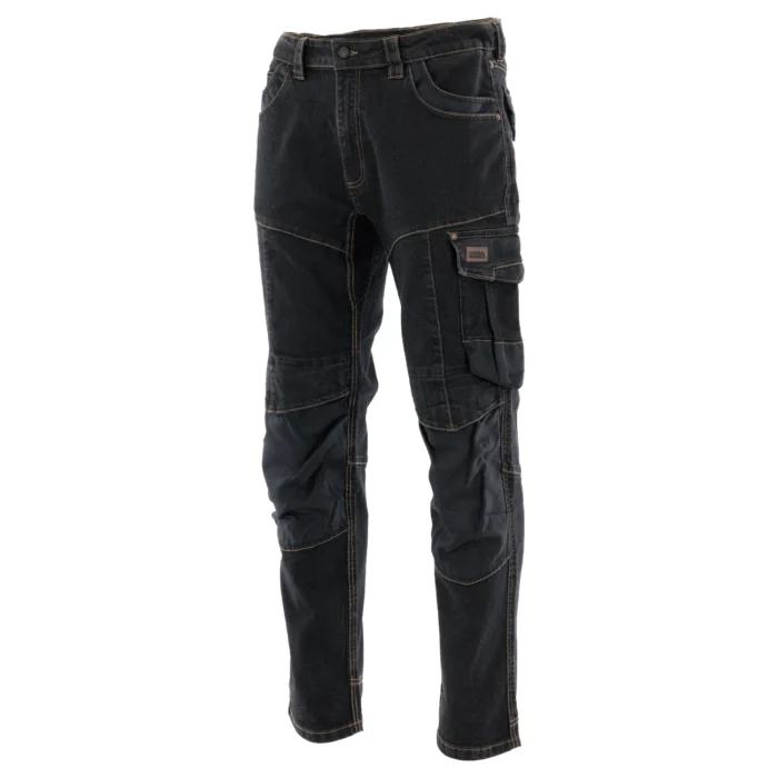 Spodnie robocze do pasa RODEO JEANS czarne - obrazek 2