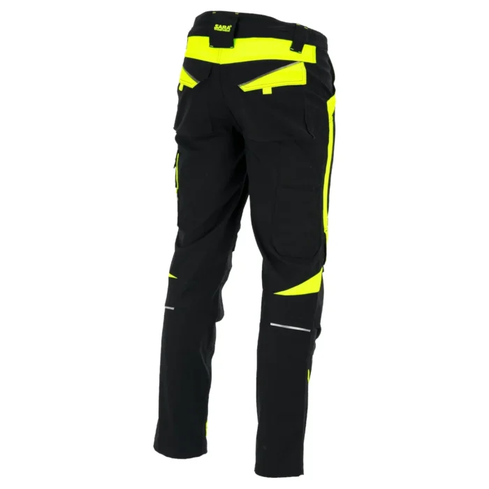 Spodnie do pasa Sara Workwear NEOFLEX czarno-żółte - obrazek 3